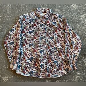 Vintage 90s Women’s Company One Multicolored Paisley Shirt